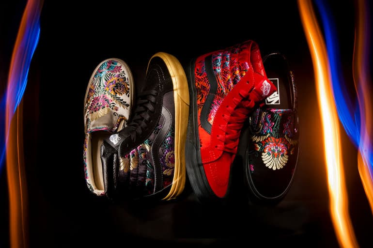 Get Into The Holiday Spirits Early With Vans Satin Brocade Collection