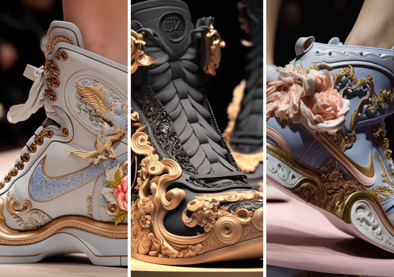 Artistic Collaborations: Balmain x Nike Rococo Shoe Collection