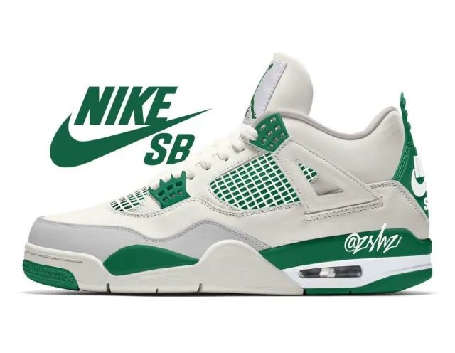 Nike SB x Air Jordan 4 "Pine Green."
