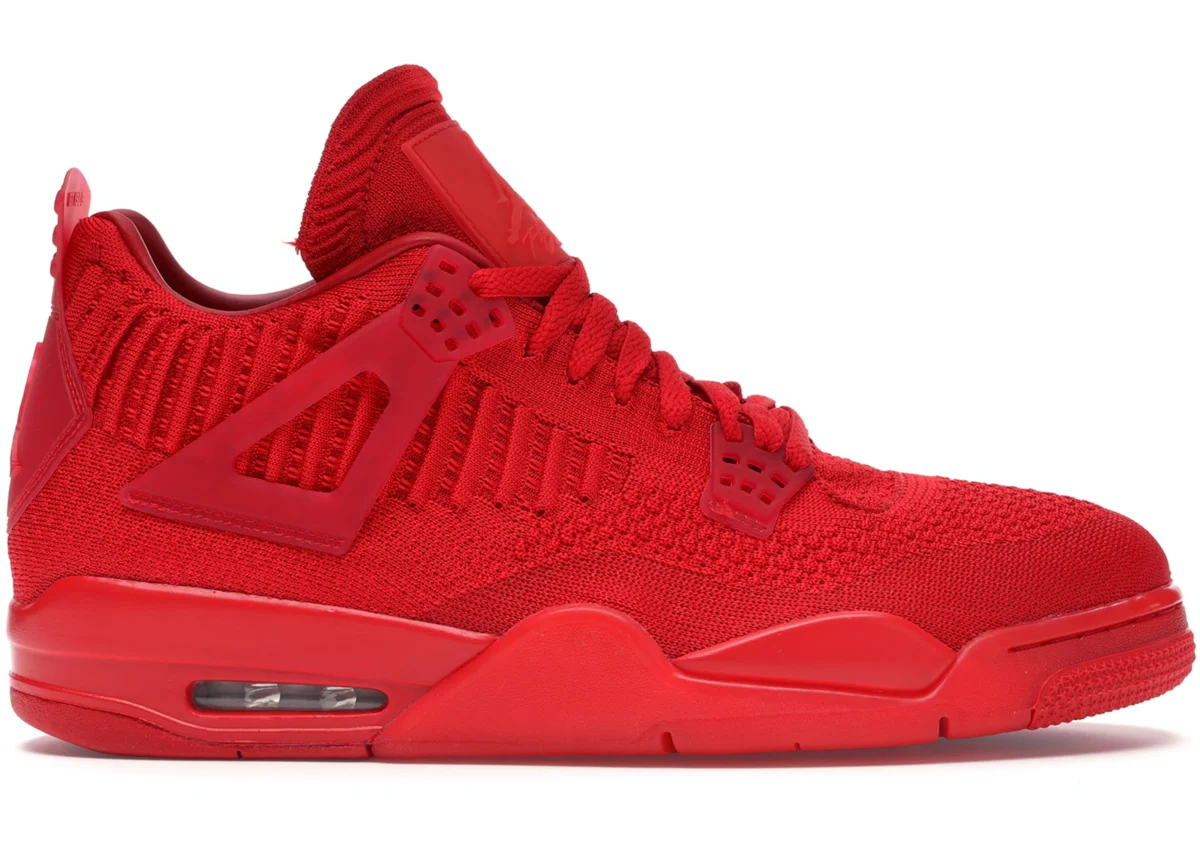 AJ4 Flyknit University Red