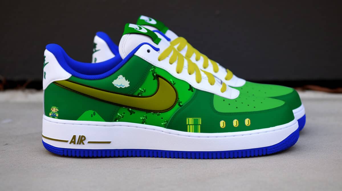 Luigi Nike Air Force 1 sneakers