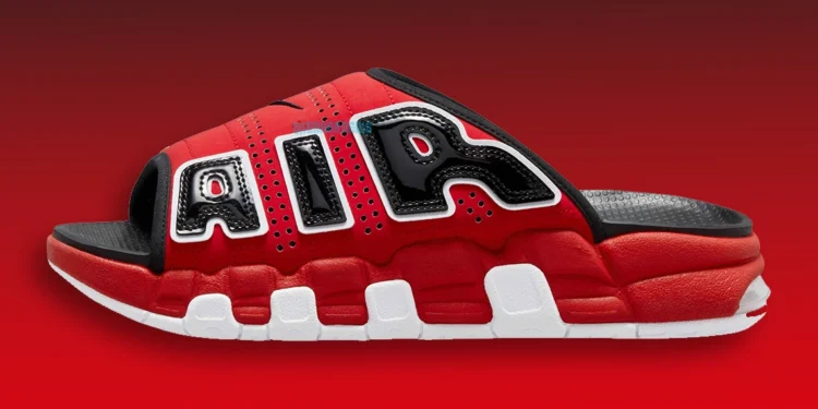 Nike Air More Uptempo Slide Red/Black