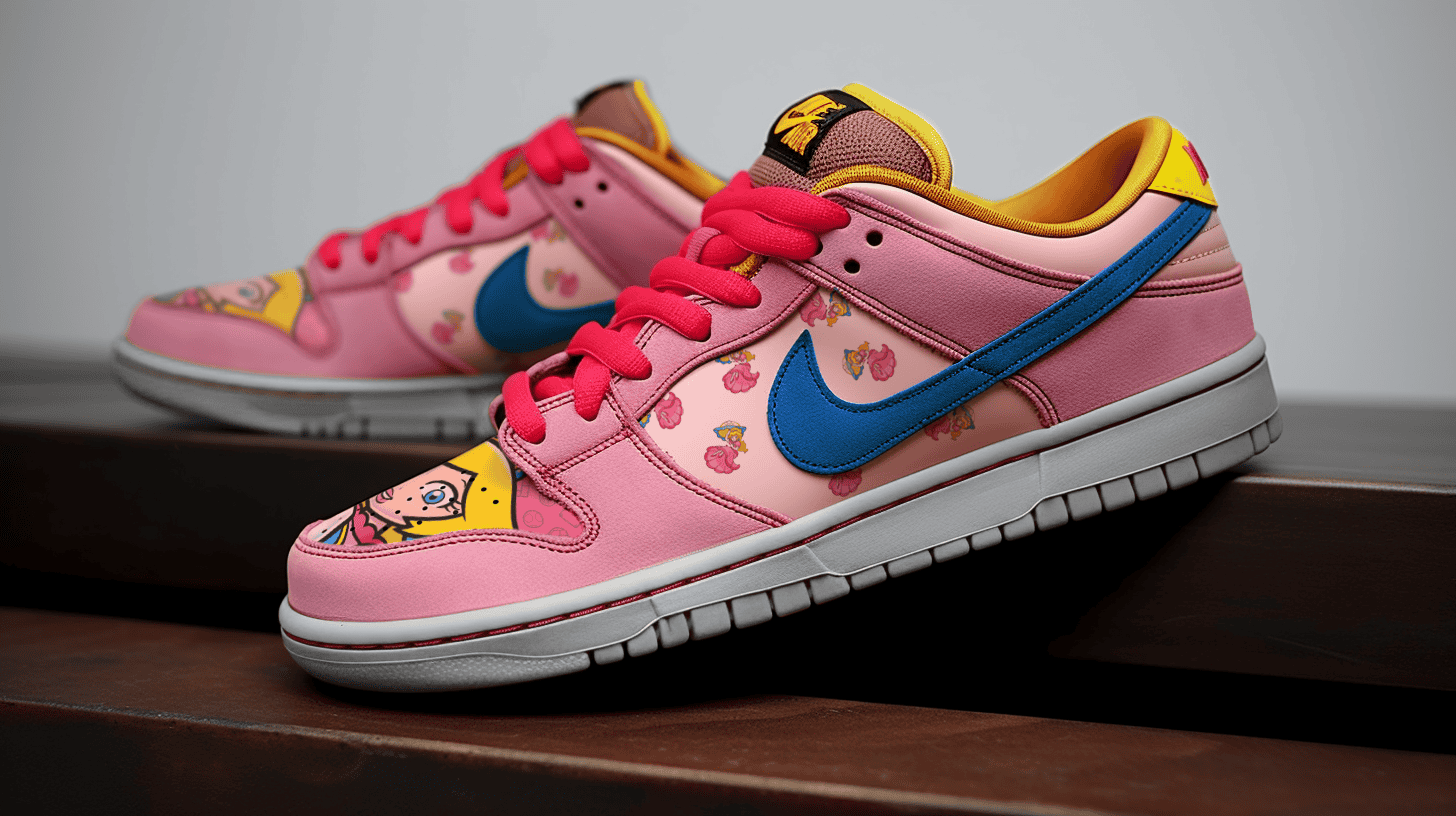 Princess Peach Nike Dunk Low Sneakers Are A Perfect Peach