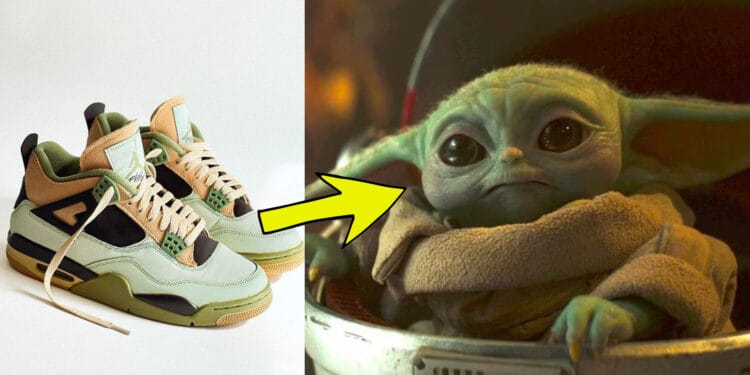 Celebrate Star Wars With Grogu-Inspired Air Jordan 4 Sneakers