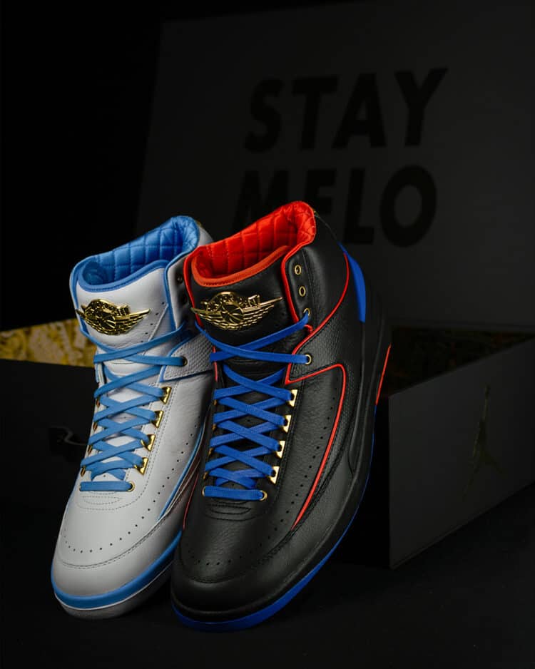 Commemorative Jordan 2 Sneakers Gifted To Carmelo Anthony