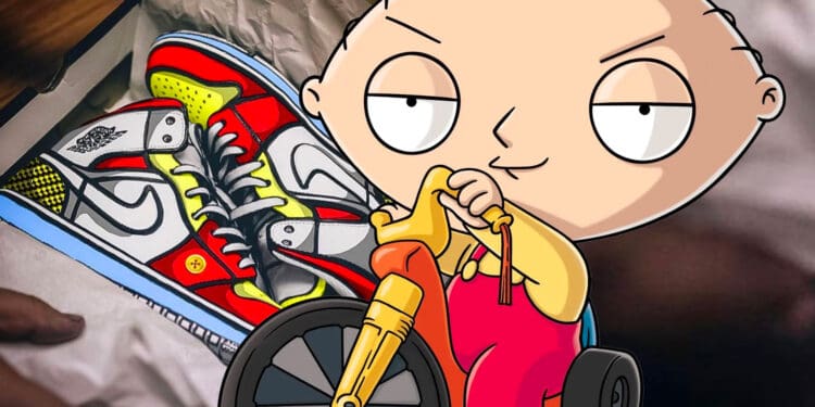 Now You Can Own Stewie Griffin Nike Air Jordan 1 Sneakers