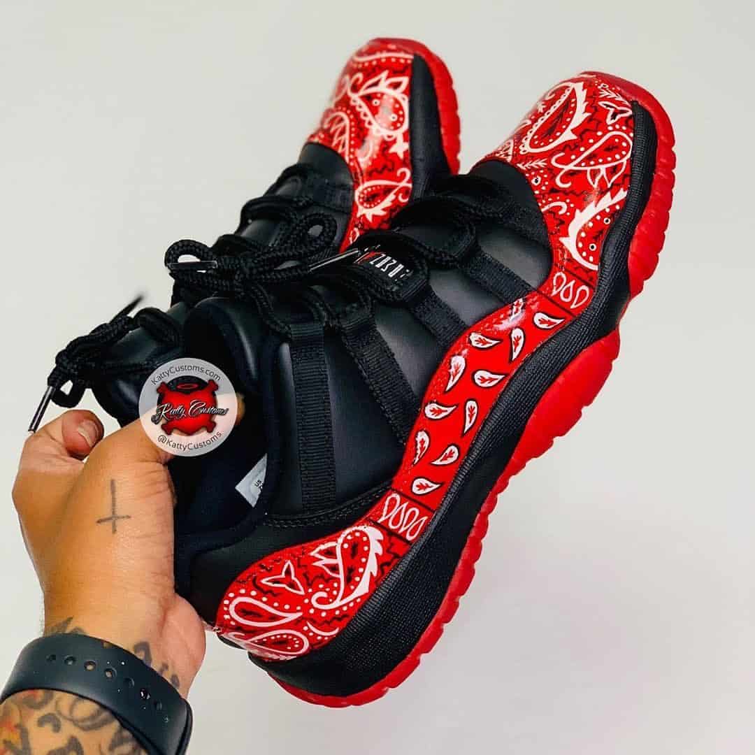 Red bandana deals jordans 11