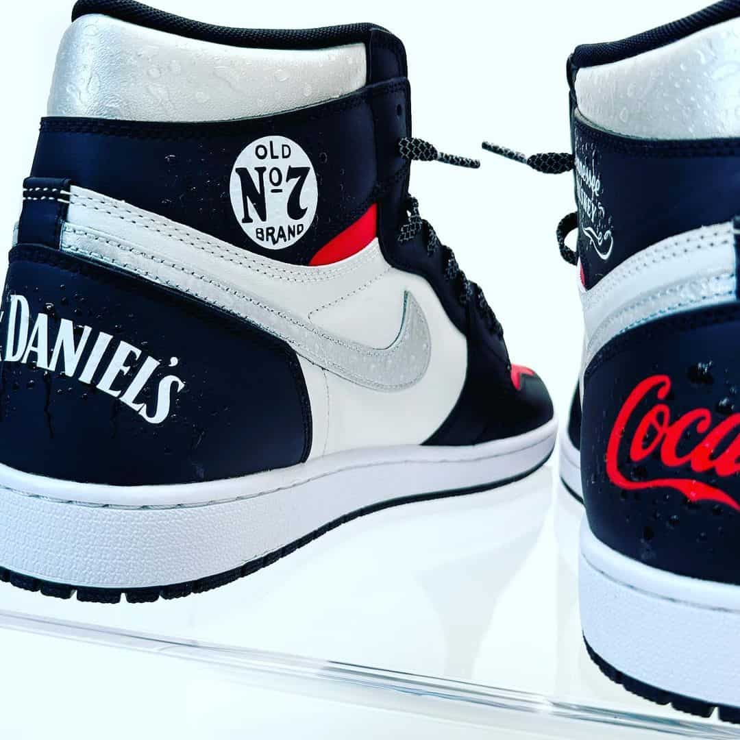  Air Jordan 1 Retro Jack Daniel's & Coke Sneakers