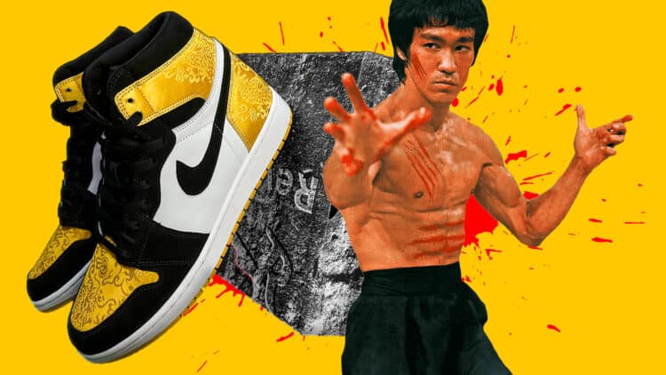 Jordan 1 Recon Satin Bruce Lee Sneakers