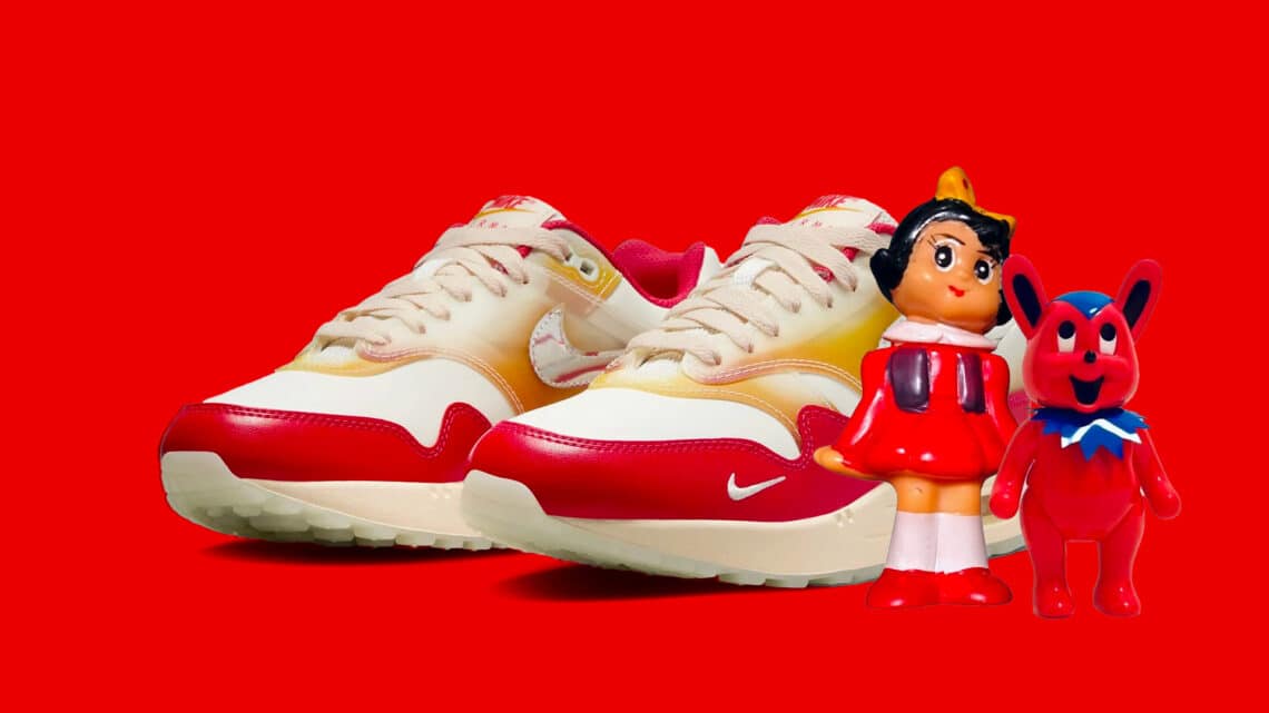 red japanese Nike vinyl toys sofvi air max sneaker