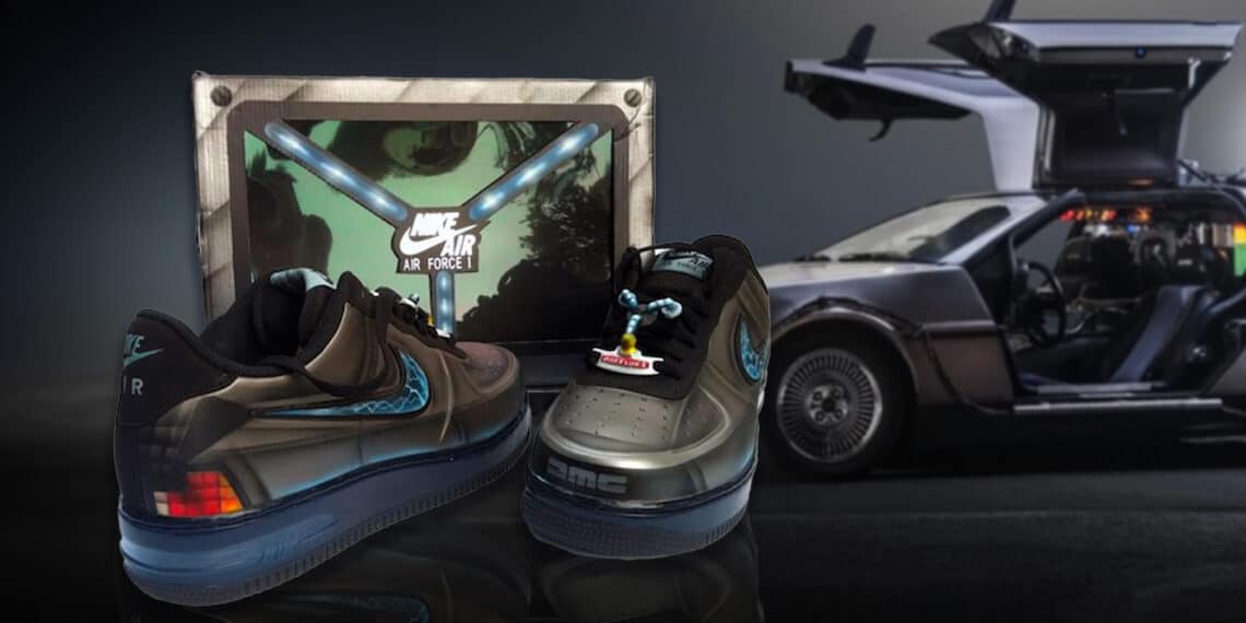 DeLorean-Inspired Air Force 1 Low Foamposite "Air Flux 1s" Sneakers Are Back From The Future