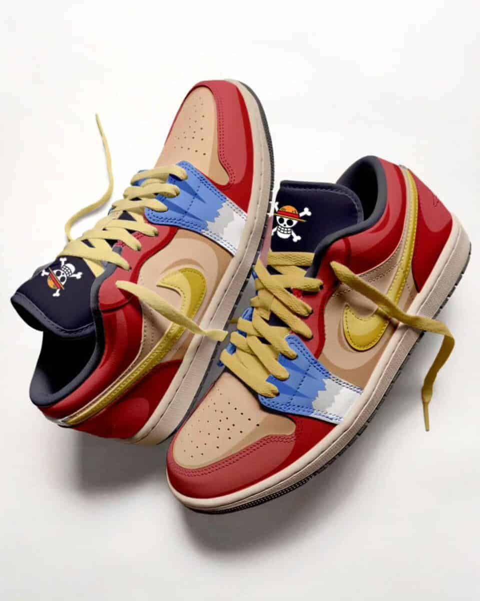 Monkey D. Luffy X Air Jordan 1 Low Sneakers Celebrate Netflix's One Piece Success