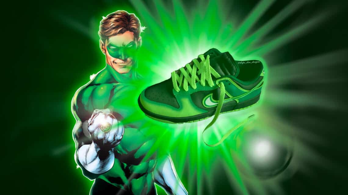 Wear These Green Lantern x Nike Dunk Sneakers On The Brightest Day & Blackest Night
