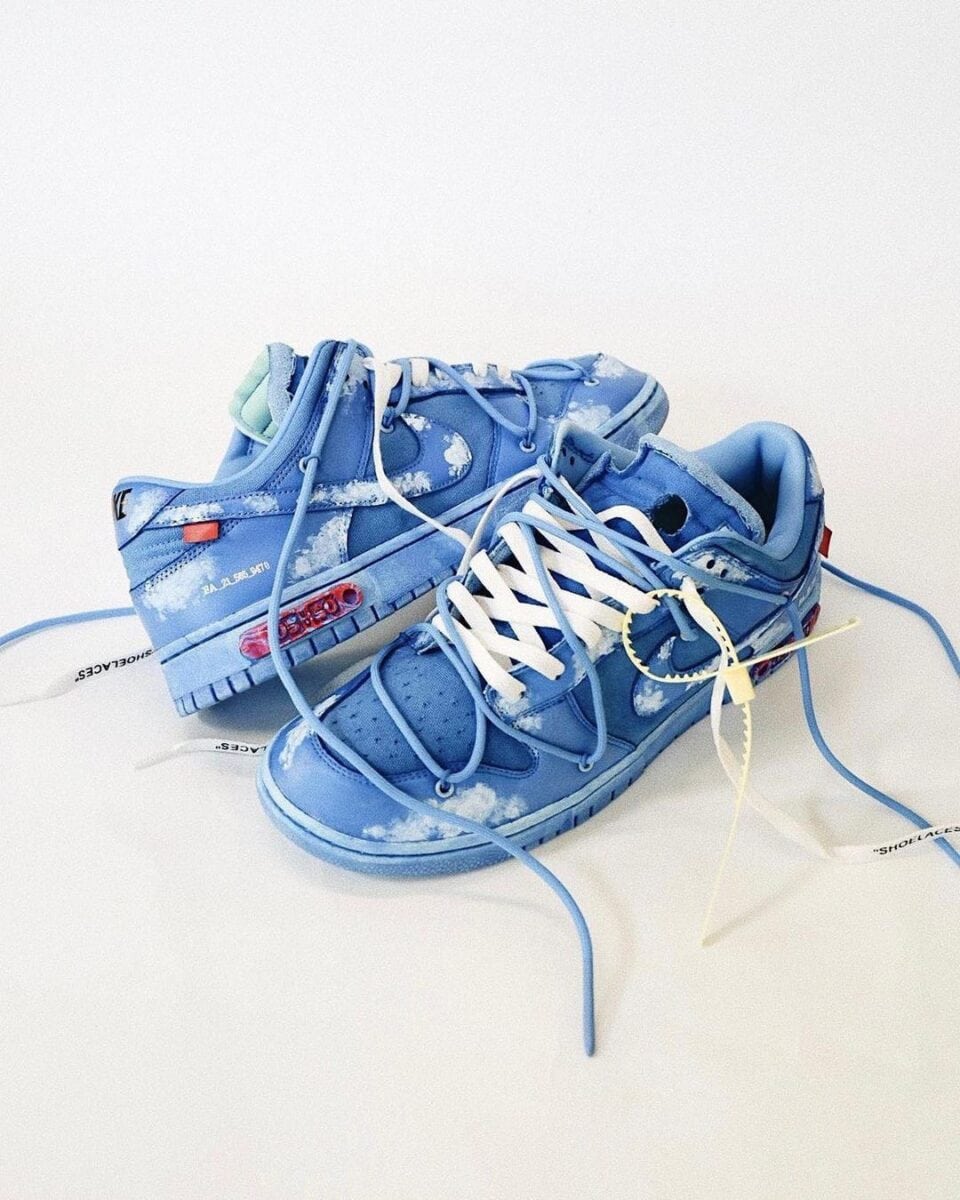 Step Into The Clouds: Off-White Nike Dunk “Cerulean Sky” Sneakers