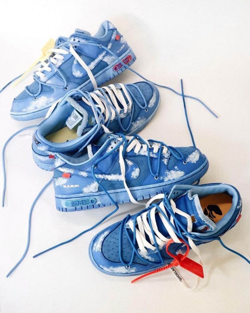 Step Into The Clouds: Off-White Nike Dunk “Cerulean Sky” Sneakers