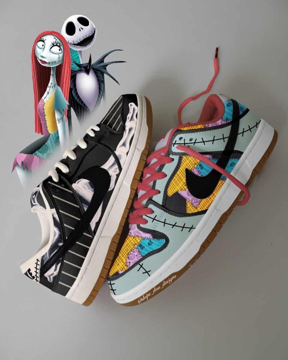 The Nightmare Before Christmas Jack & Sally x Dunk Low