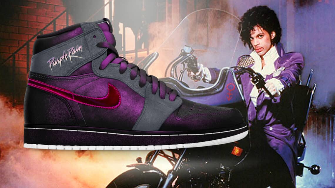 Purple Rain x Air Jordan 1 Sneakers