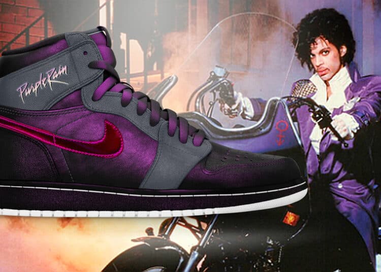 Purple Rain x Air Jordan 1 Sneakers