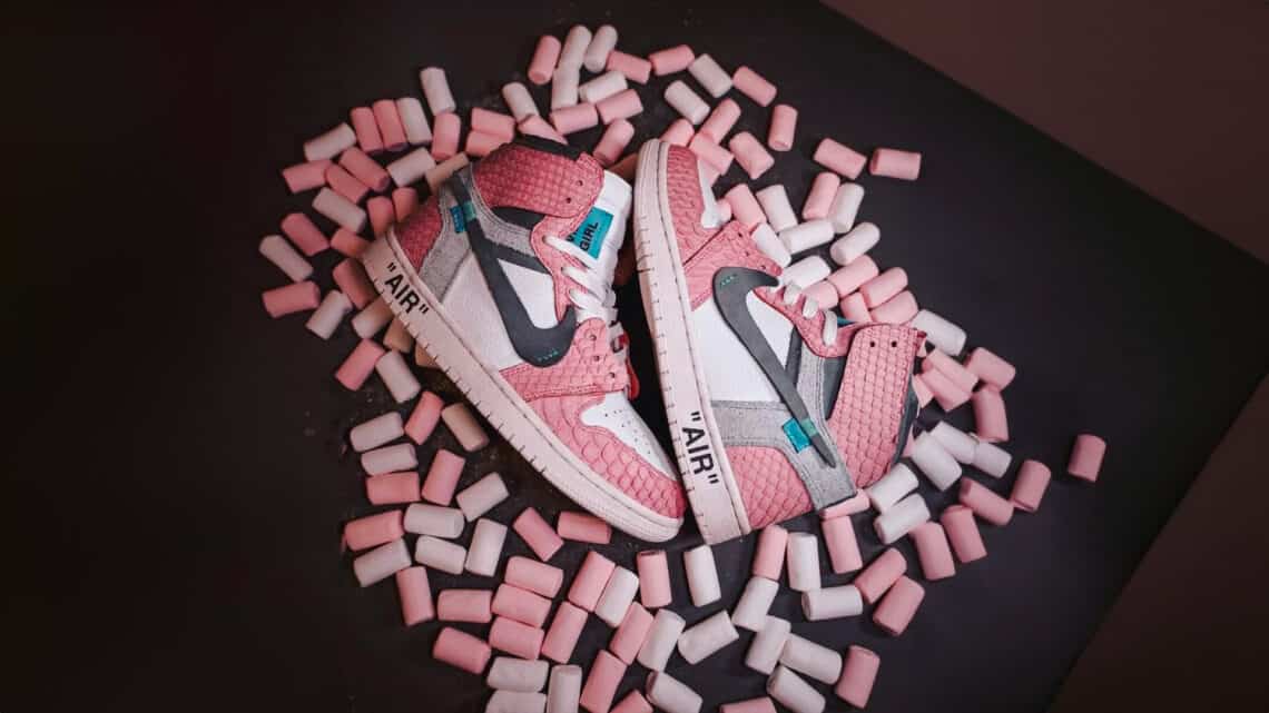 Sweet On These Pink Air Jordan 1 Off-White Sneakers