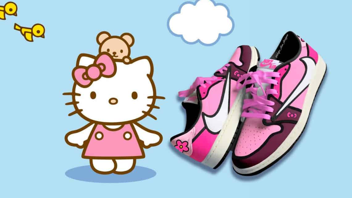 Travis Scott x Air Jordan 1 Sneaker Gets A "Hello Kitty" Colourway