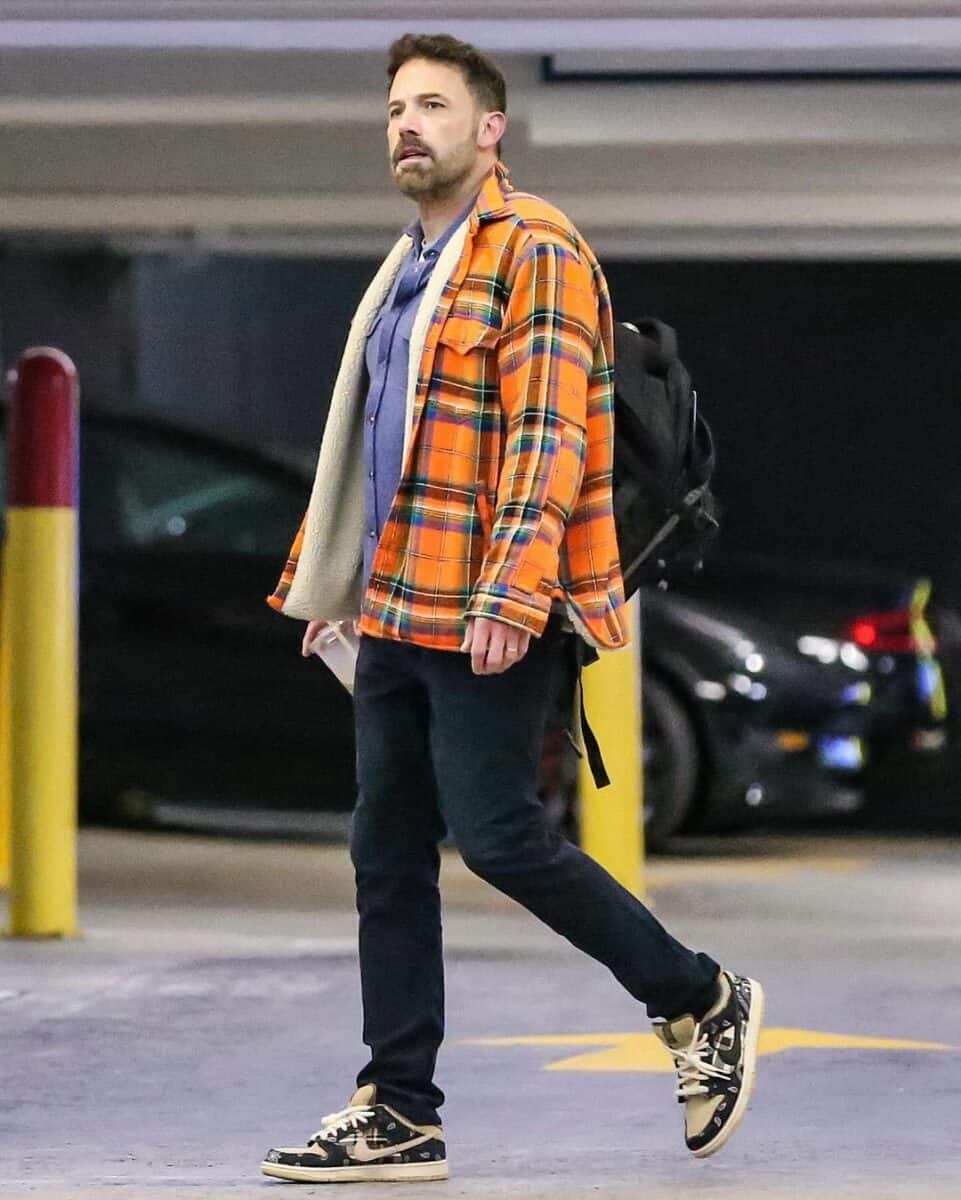 Ben Affleck’s Most Iconic Sneakers In 2023 Travis Scott X Dunk Low Premium QS SB 'Cactus Jack'