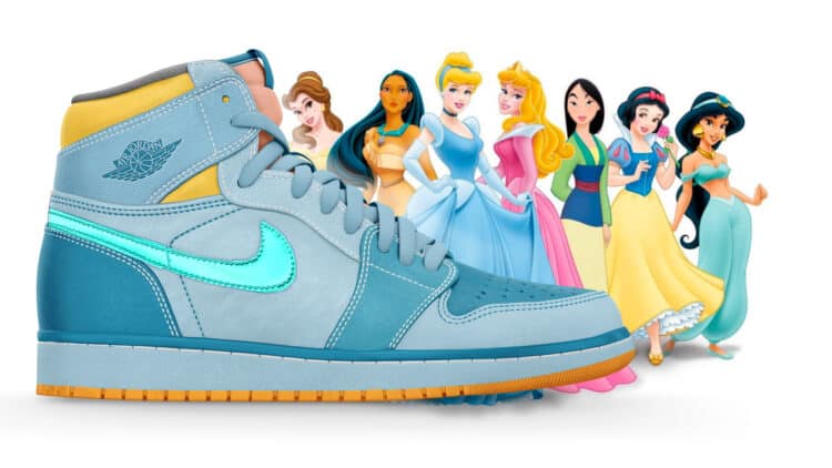 6 Beautiful Air Jordan 1 Disney Princess Sneaker Designs