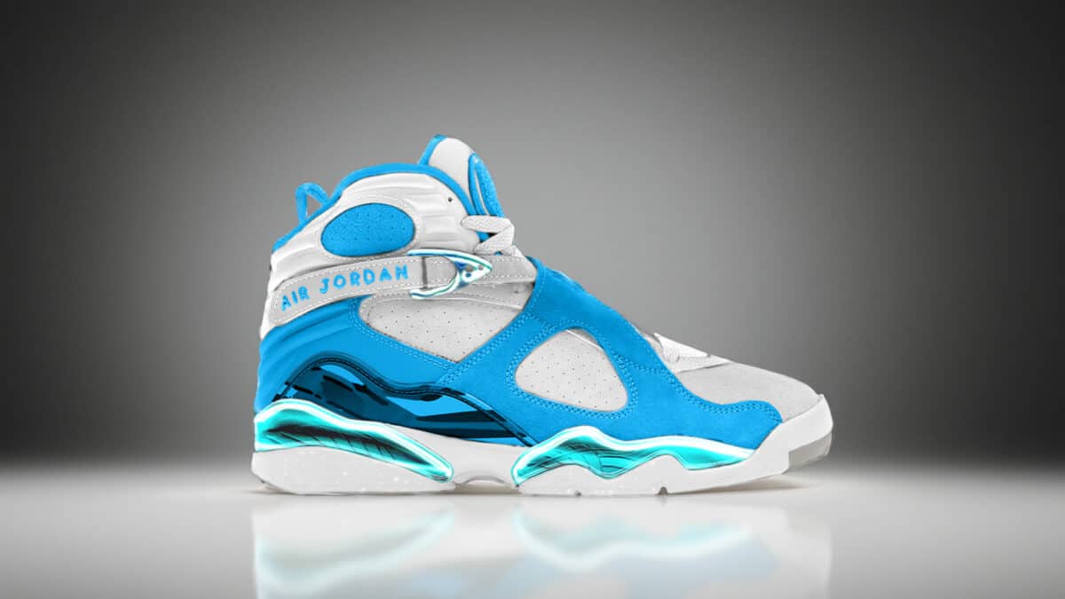 Pink and blue jordan hot sale 8