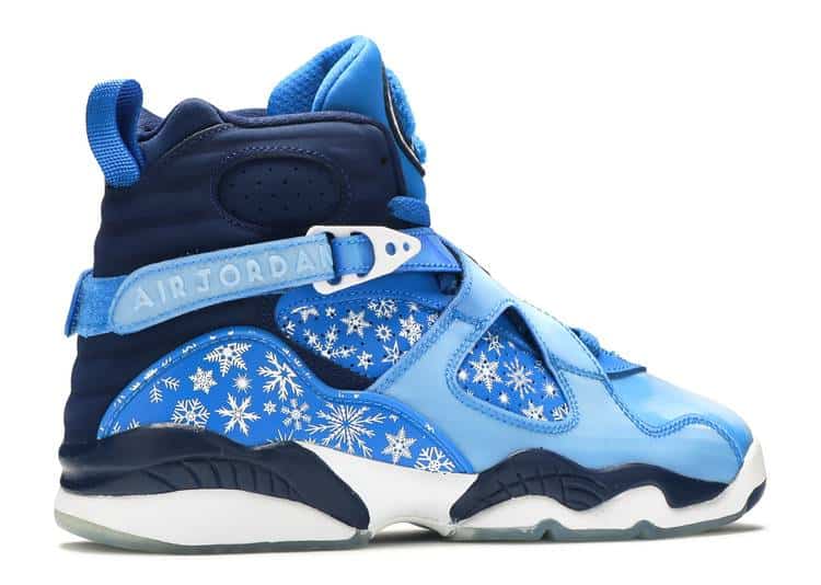Air Jordan 8 "Snowflake" winter-themed sneakers