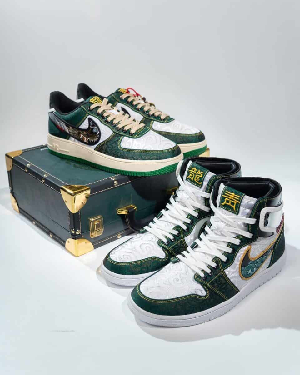 Green Dragon Air Force 1 Lux and AJ1 Lux