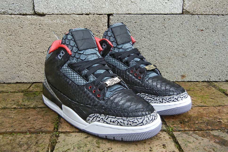 Air Jordan 3 Retro "Black Python" by JBF Customs