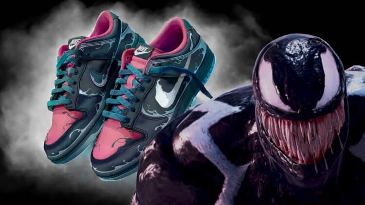 The Symbiote Takes Over Venom Nike Dunk Low Sneakers