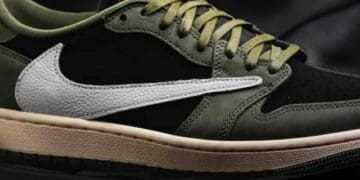 Travis Scott Air Jordan 1 "Black Olive" Sneakers 2024