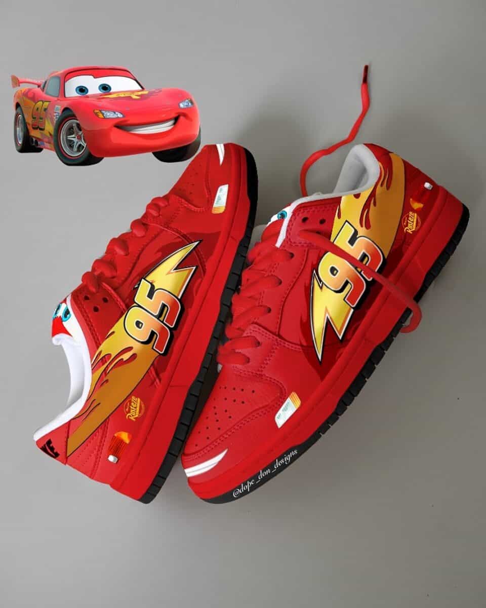 Lightning McQueen x Nike SB Dunk Lows Got Us Saying Kachow