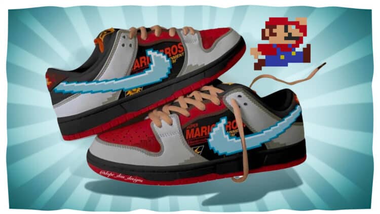 Super Mario Bros Nike SB Dunk Low Sneakers