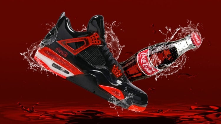 Nike Air Jordan 4 x Coca-Cola Custom Sneakers - Taste The Feeling