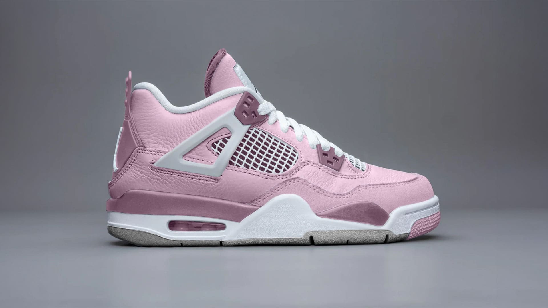 Women's Pink Air Jordan 4 Orchid Sneakers Look Beautiful