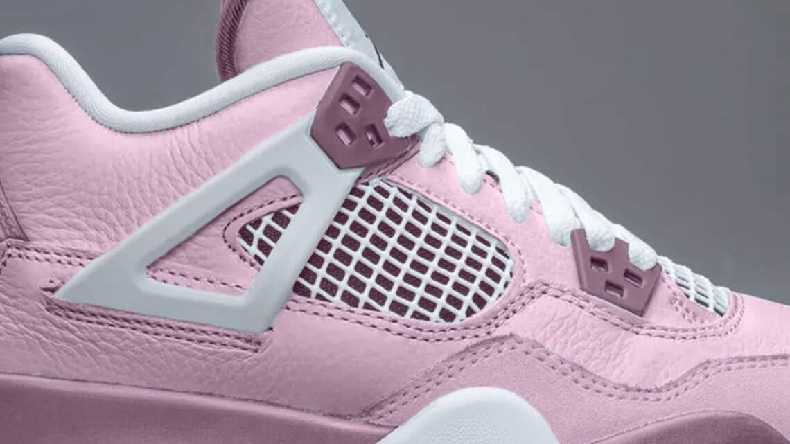 Women's Pink Air Jordan 4 Orchid Sneakers Look Beautiful