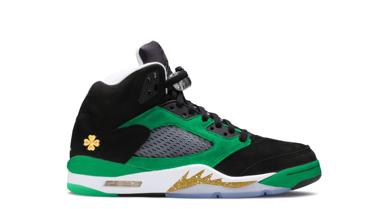 Custom St Patrick’s Day Air Jordan 5 Sneakers - Feeling Lucky?