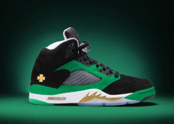 Custom St Patrick’s Day Air Jordan 5 Sneakers - Feeling Lucky