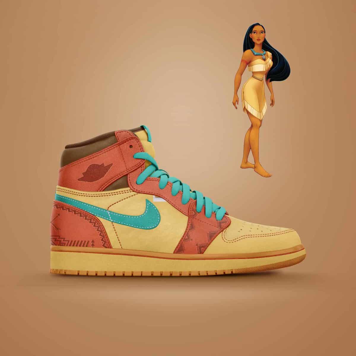 Pocahontas Disney Sneaker Disney Princess Jordan