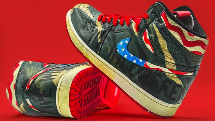 Stomping Ground Customs Creates Air Jordan 1 High "WE WILL DEFEND"