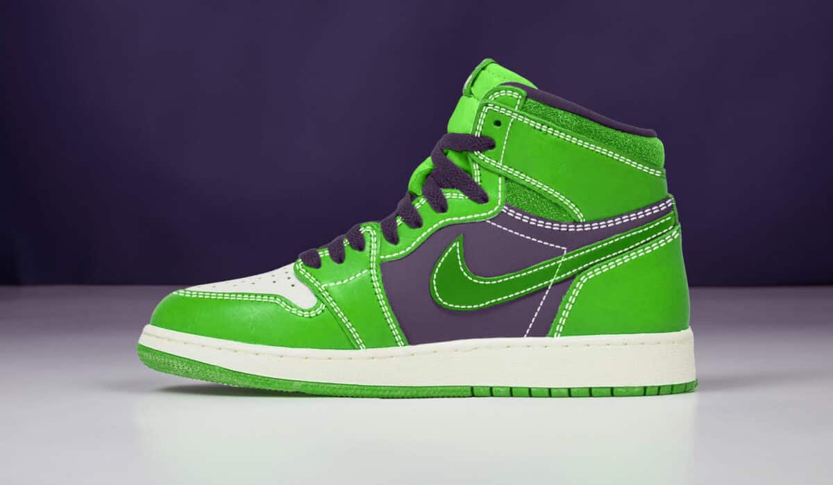 Custom Nike Jordan 1 “Hulk” Sneakers