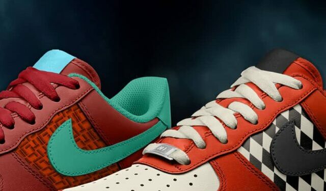 Custom Nike Air Force 1 Joker: Folie à Deux Sneakers - Joker & Harley Quinn