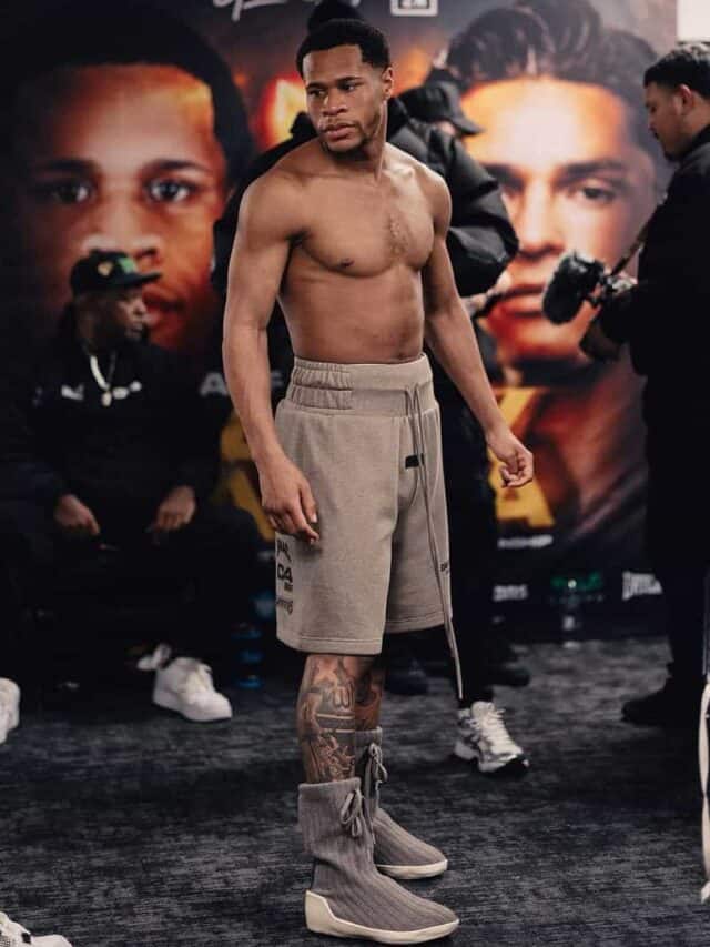 Devin Haney Rocked Fear of God “Mock Knit High” Sneakers In The Ring