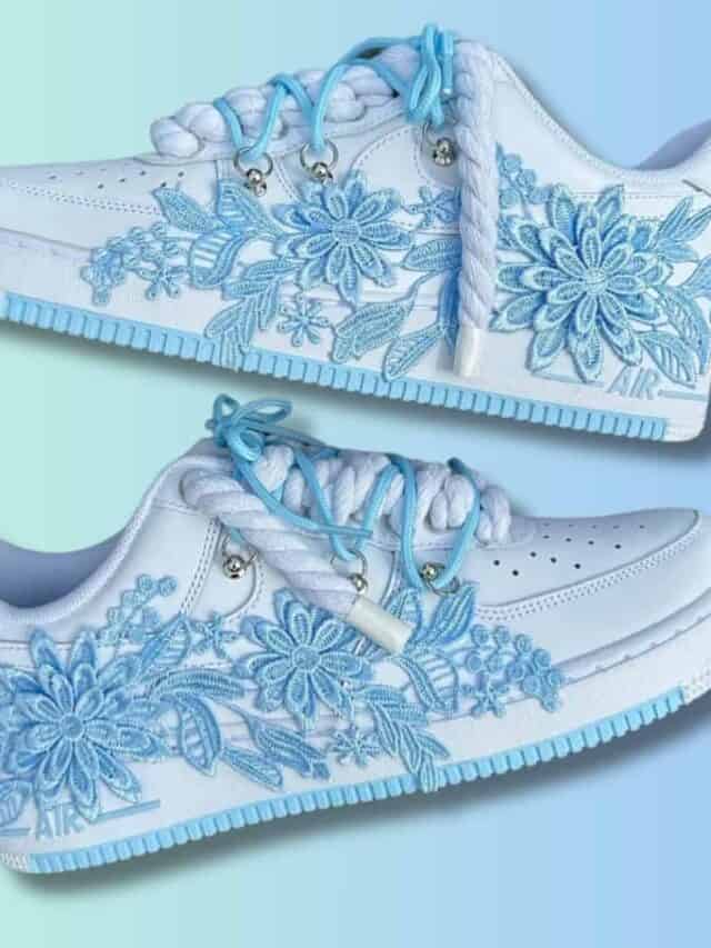 Icy, Gorgeous, and Custom Made – “Baby Blue Floral” Air Force 1