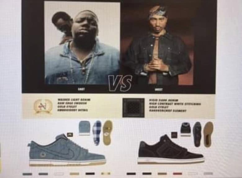 Tupac and Biggie Nike sneakers