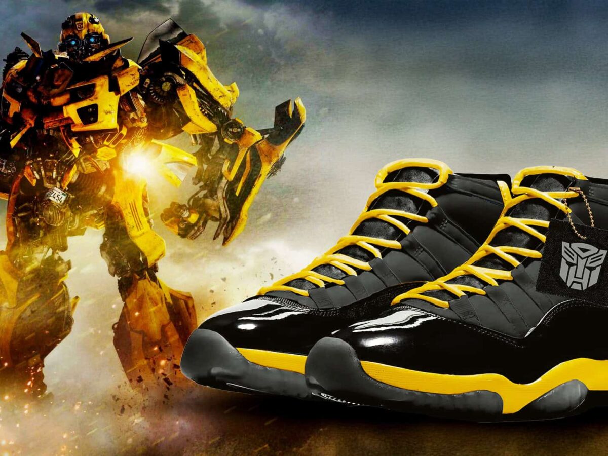 yellow and black jordans 11