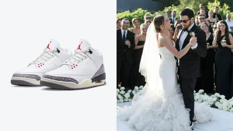 Eminem Wears Air Jordan 3 "White Cement" Reimagined To Daughter's Wedding