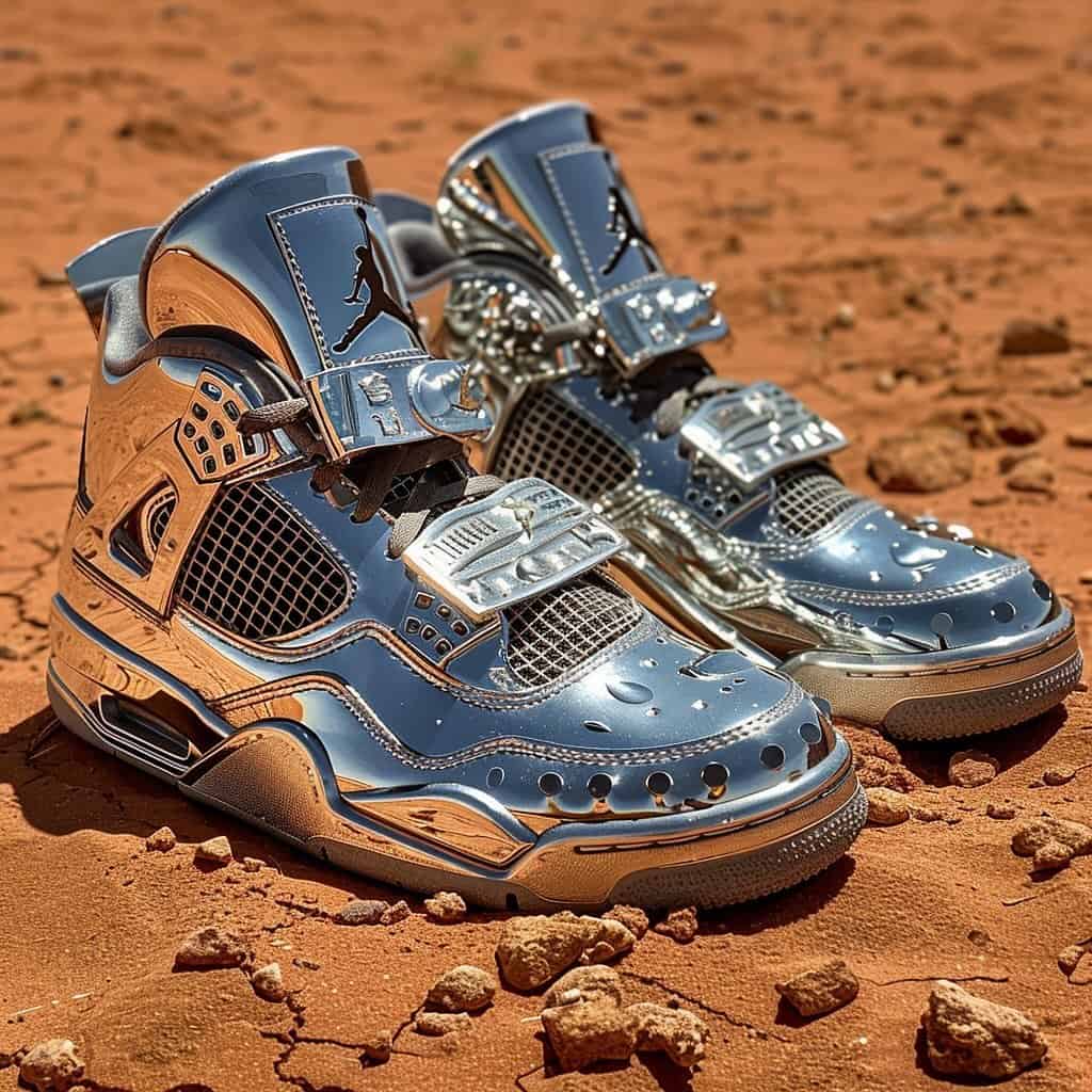 These Chrome Air Jordan 4 Sneakers Were Perfect For Zendaya’s Mugler Look