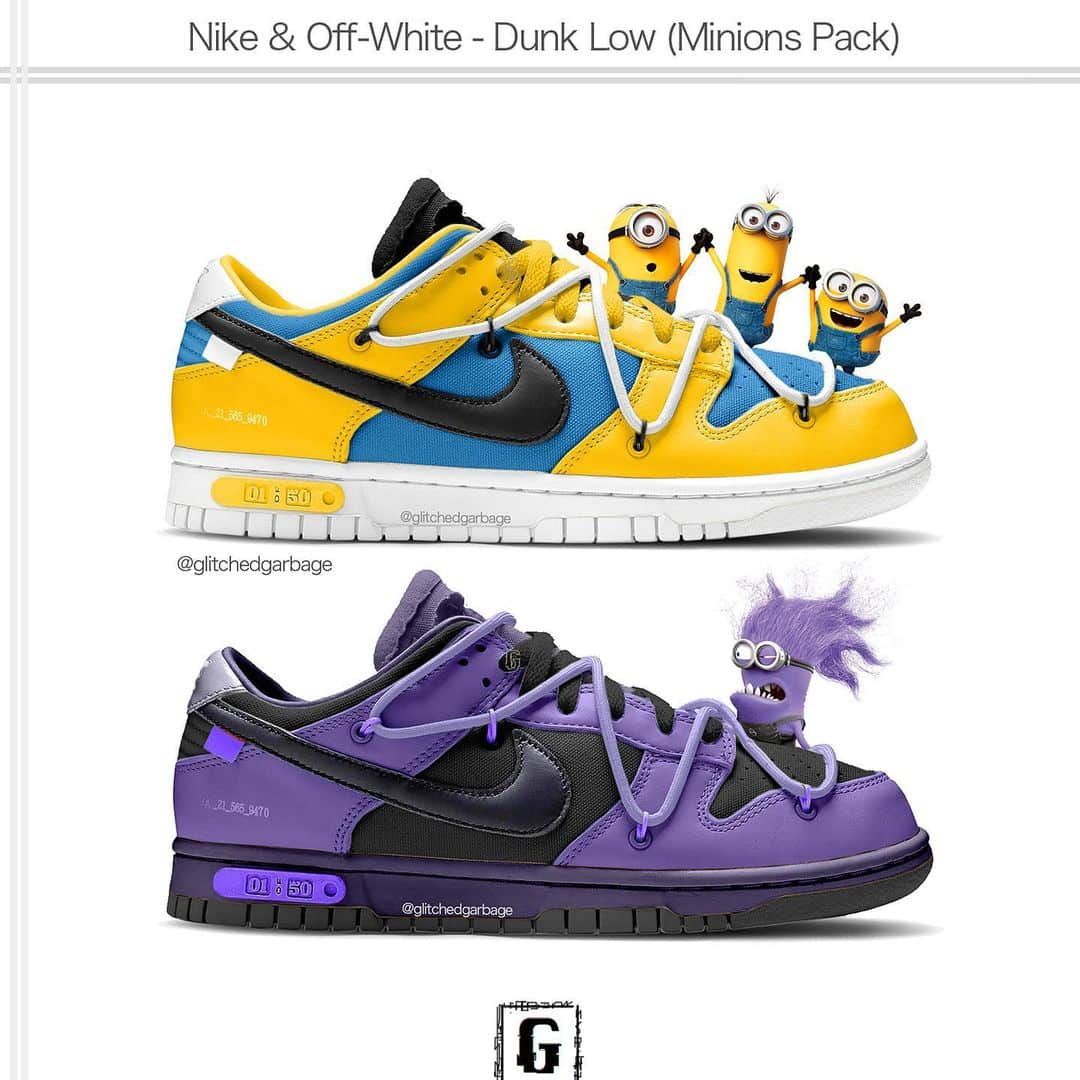 Minions Nike x Off-White Dunk Low Pack 